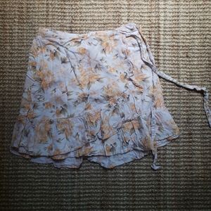 American Eagle floral wrap mini skirt small